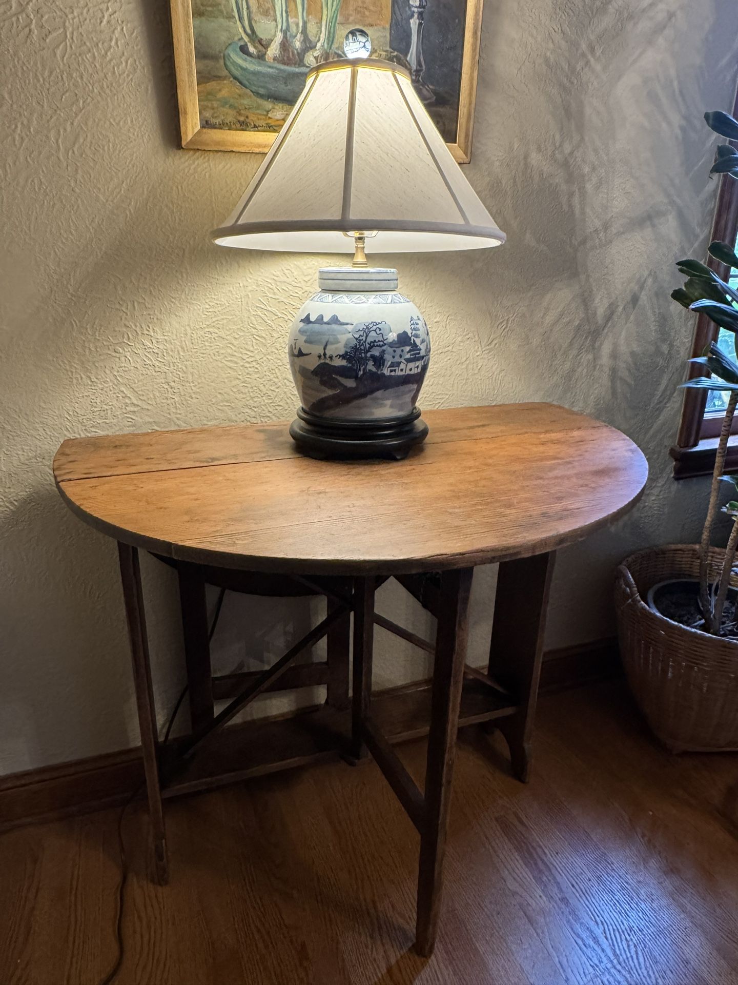 Antique Primitive Gateleg Console