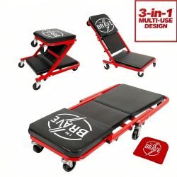 3-In-1 Folding Crawler – Professional-Grade Adjustable Z-Seat,