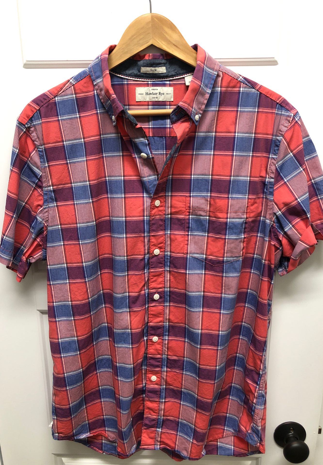 Hawker Rye (men’s large) Button Up Short Sleeve