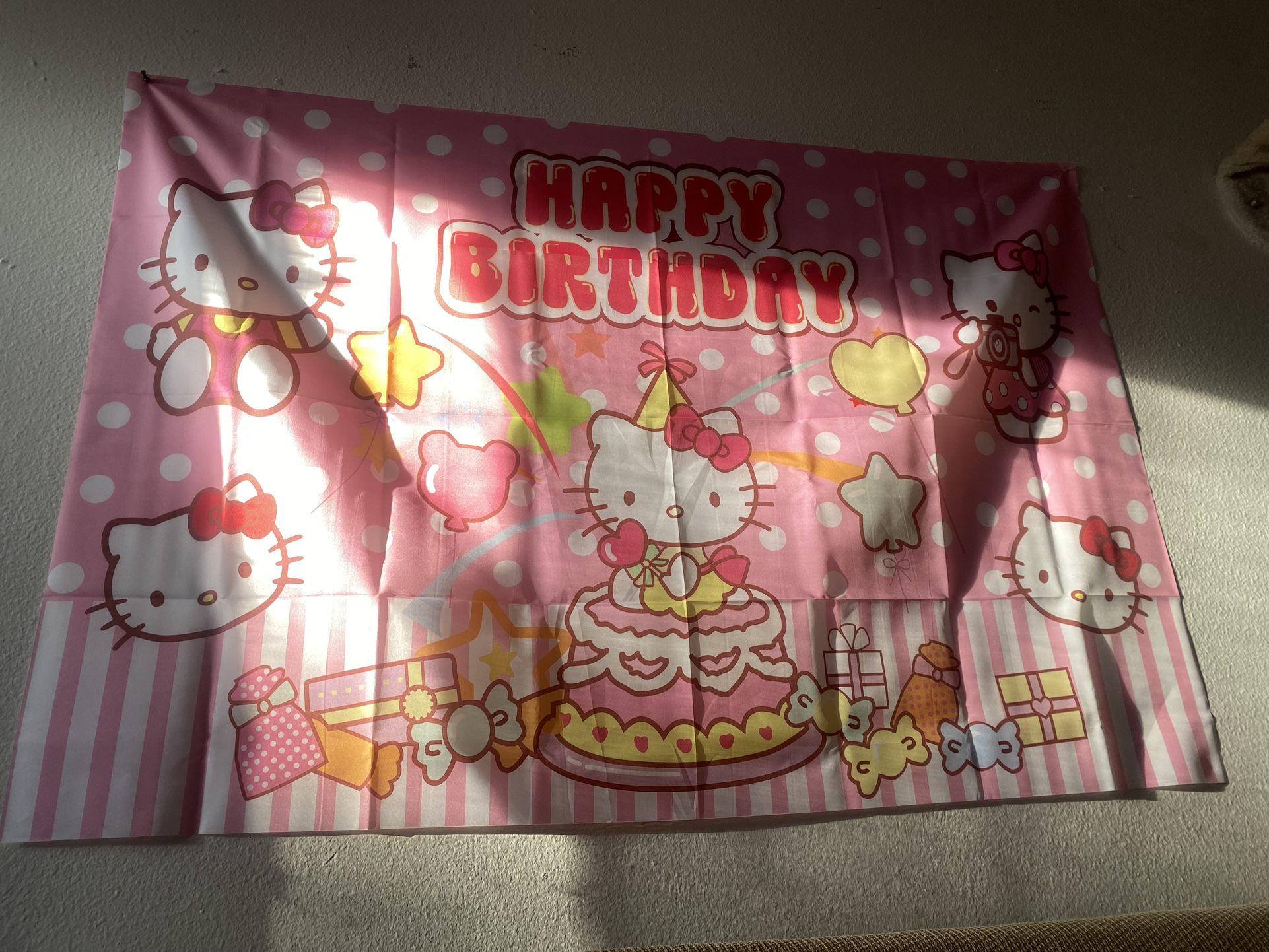 Hello Kitty Birthday Backdrop