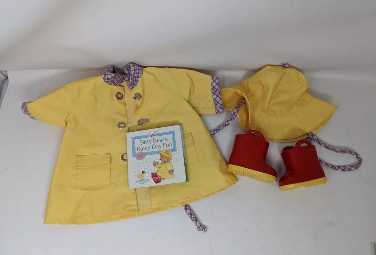 American girl bitty baby rain set