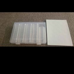 !NEW! (96) Clear Coin Protectors With (60) foam adjustable inserts for various size coins