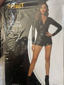 Sexy Sequin Romper spirit Halloween