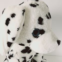 28" Hug Fun Black White Spotted Puppy Love Stuffed Toy
