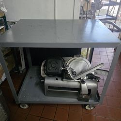 Meat Slicer & a Cart (Seperate)