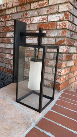 Custom Lantern Style Exterior Sconce x2