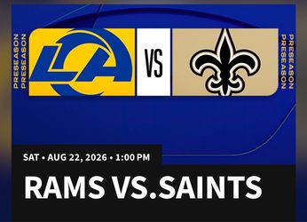 Los Angeles Rams vs New Orleans Saints 2 tickets