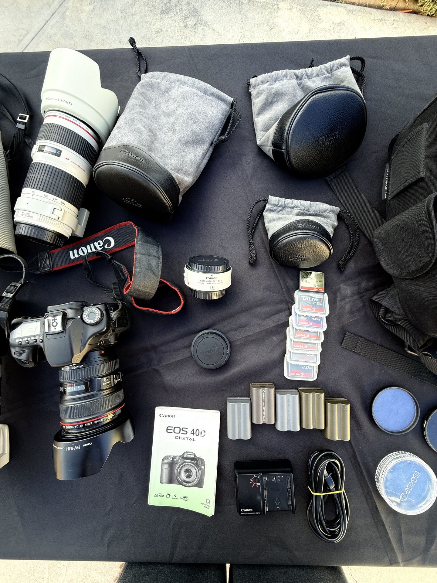 Canon 40D kit w/ 3 lenses and more…