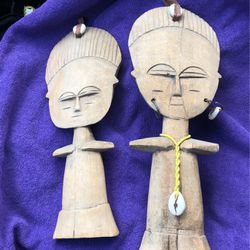 Early 20 Th Century  African Fertility Dolls Rare Find