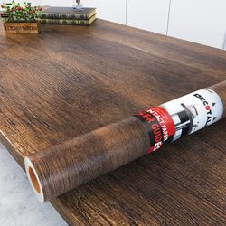 Brown Wood Grain Peel  Stick Contact Paper Wallpaper 35x120 Waterproof