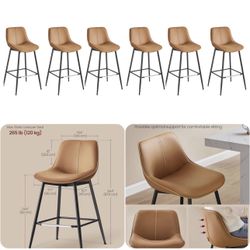 Set of 6 / Bar stools 24 inch