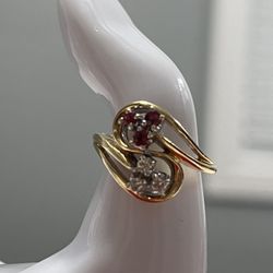 Ruby And diamond 14k Gold Ring 💍 