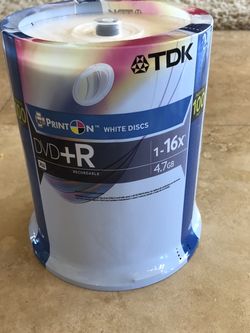TDK DVD+R Print On Disc - 100 Pack