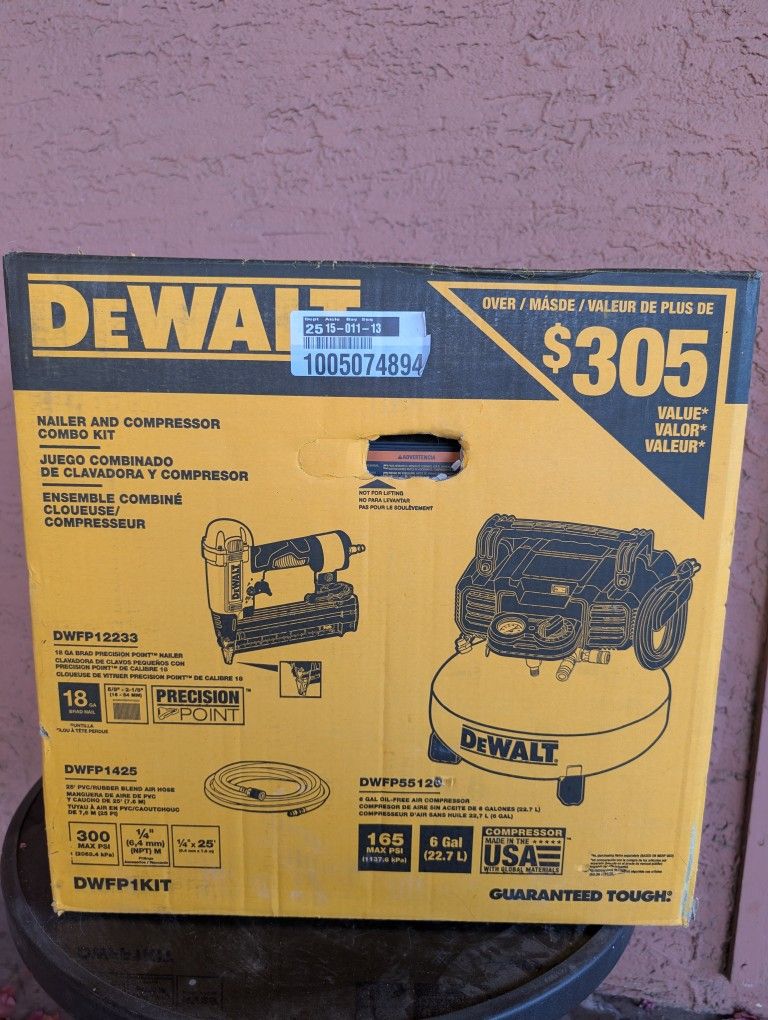 6 Gal. 18-Gauge Brad Nailer and Heavy-Duty Pancake Electric Air Compressor Combo Kit