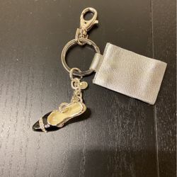 Lady Gift Rhinestone Enamel Stiletto High Heel Shoe Crystal Keychain Keyring Women Handbag Car Pendant Accessories