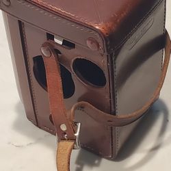 Rolleiflex 2.8F 3.5F Genuine Brown Leather Camera Case with strap