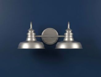 Brushed nickle wall light