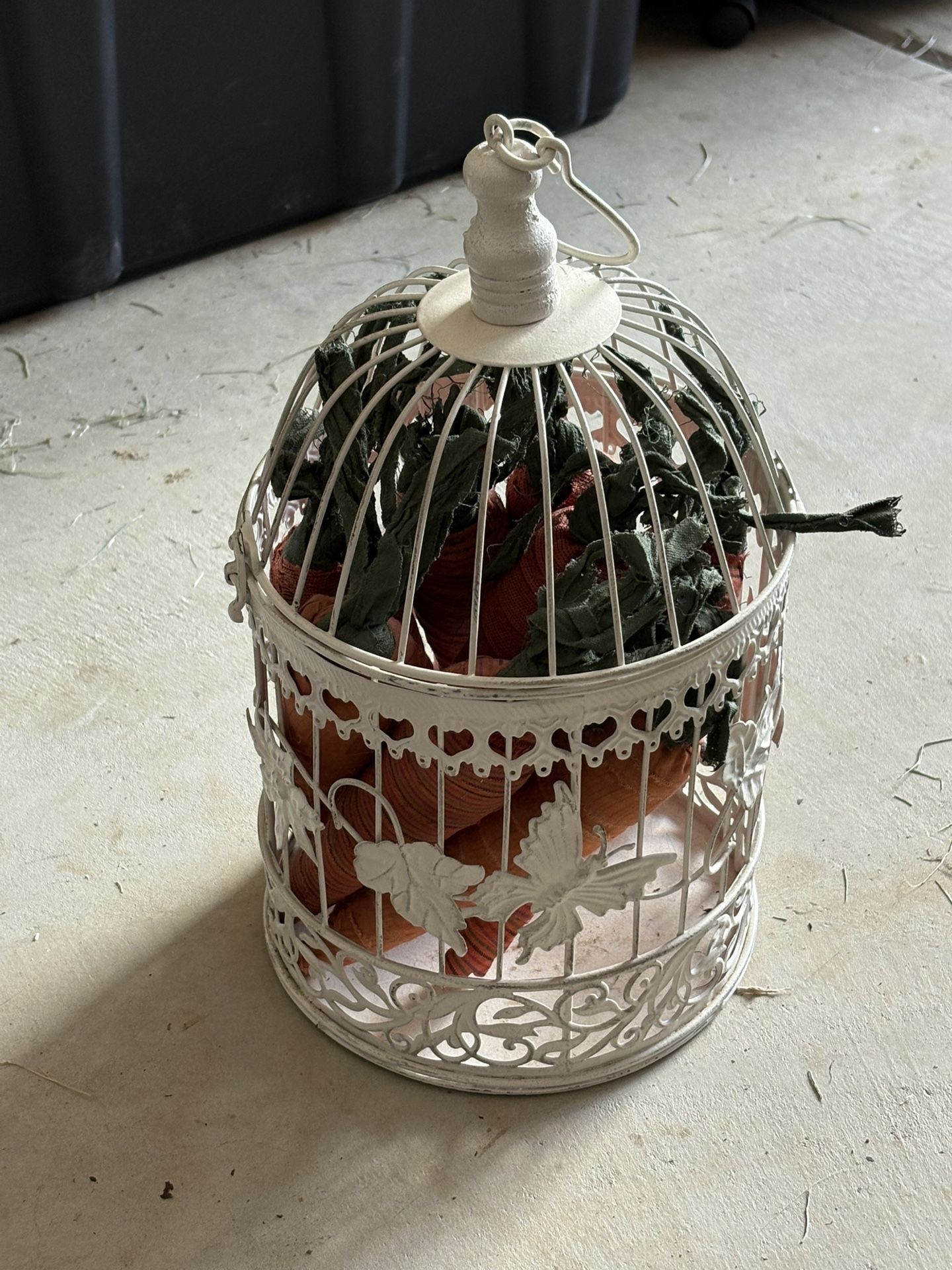 14" BIRDCAGE w Stuffed Carrots