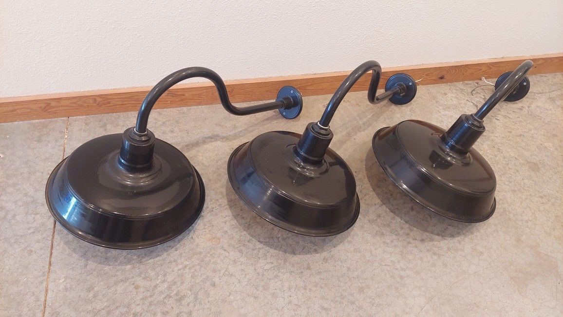 16in Diameter Black Barn Sconces (3 Total - $25 each)
