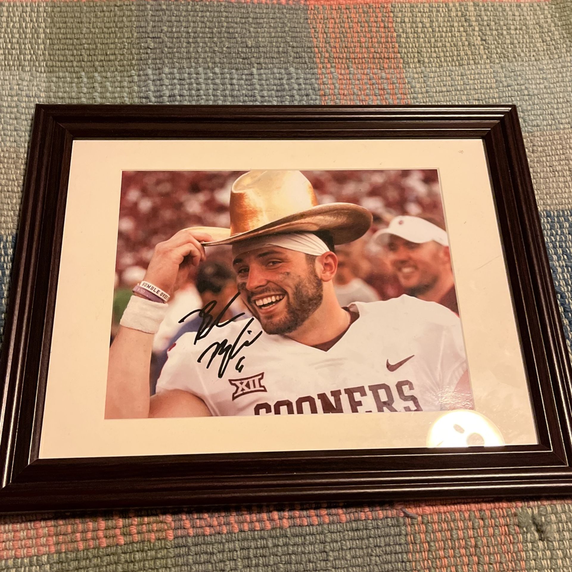 Baker Mayfield Signed Picture And 2019 Prestige Card,All Products : American Fashion Style Bags On Sale