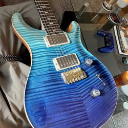 PRS CUSTOM 24 10 TOP WOOD LIBRARY BLUE FADE 