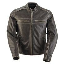 Black Brand Vintage Rebel Mens Motorcycle Jacket Size Large