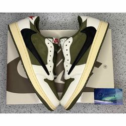 Jordan 1 Low Travis Scott Medium Olive 9.5 Men