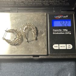 Vintage Sterling Silver Filigree Earrings