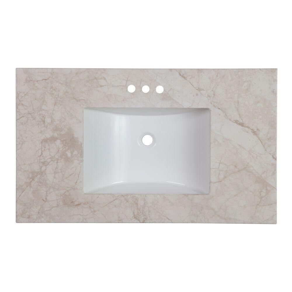 Vanity top 37in W x 22in D dune with white basin for Sale in Dunedin, FL OfferUp