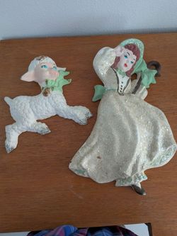 Little Bo peep ceramic wall hanging