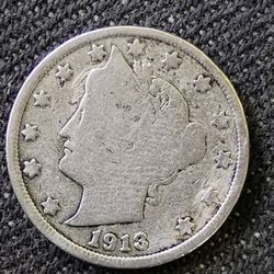 1913 Liberty Nickel 5c Extremely Rare