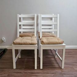 4 White Ikea Chairs