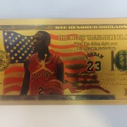Michael Jordan Gold Foil Banknote