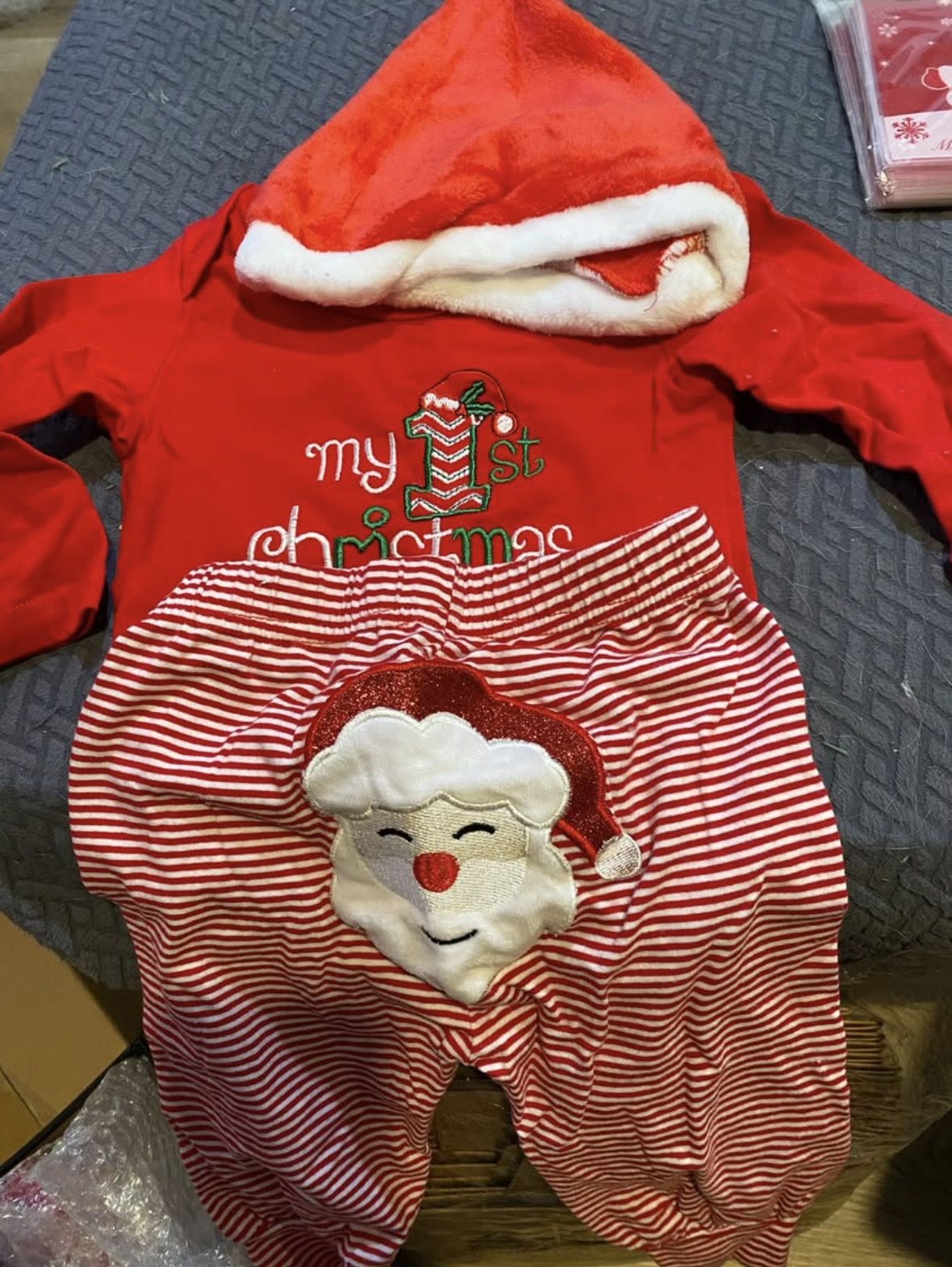 6-12mos Baby’s First Christmas Clothing Set