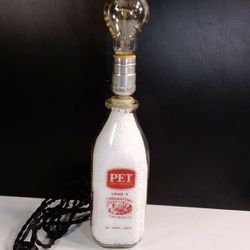 Vintage Pet Milk Bottle Lamp