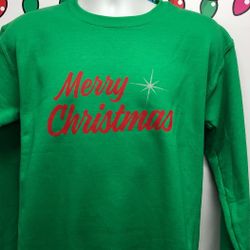 Green Crew Sweatshirt And Green Long Sleeve T-Shirt