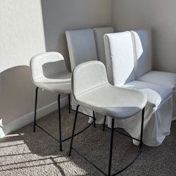 CB2 PRIMITIVO WHITE COUNTER STOOL