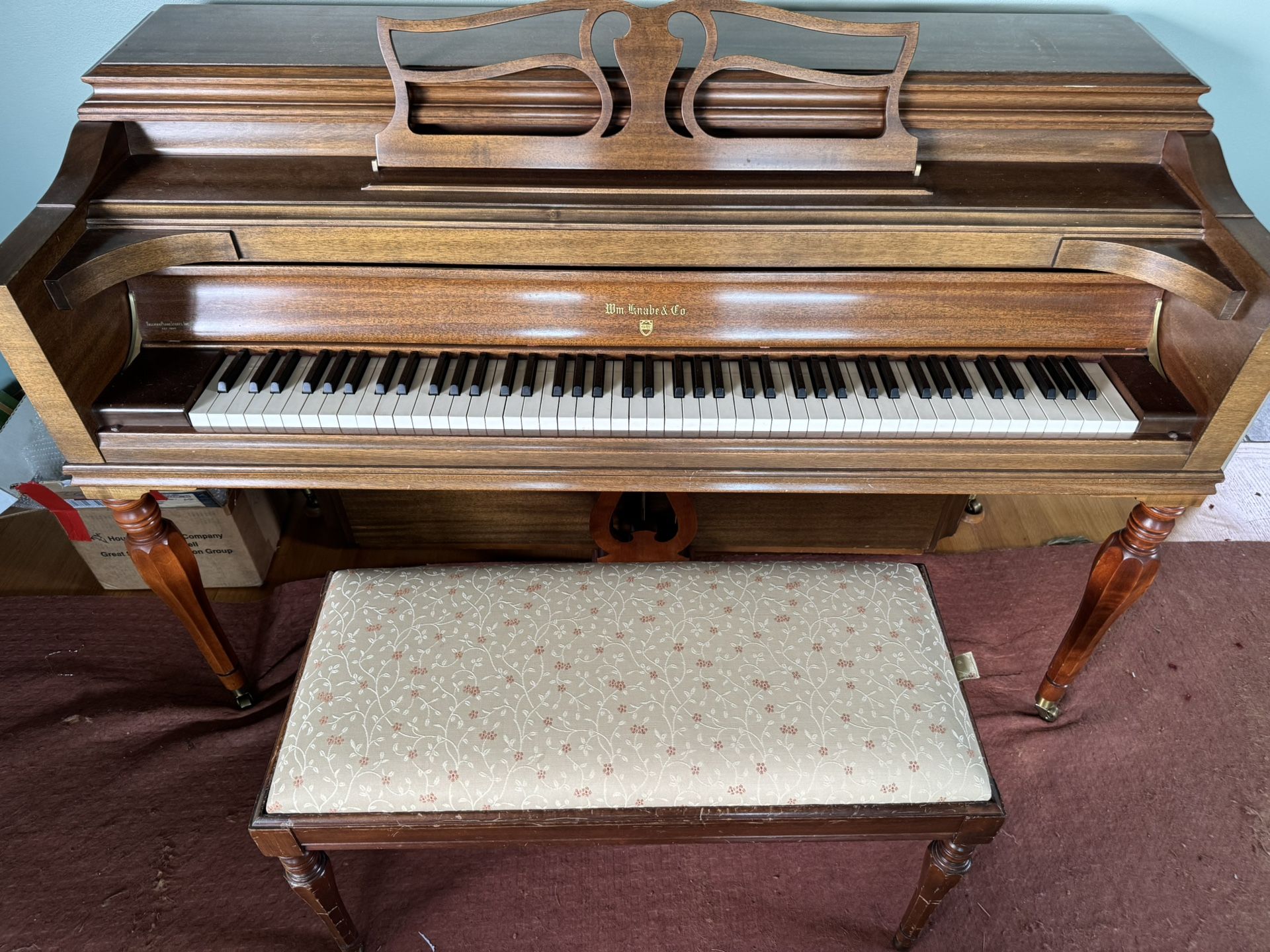 FREE Knabe Upright Piano – Early American Style (Must Arrange Movers)