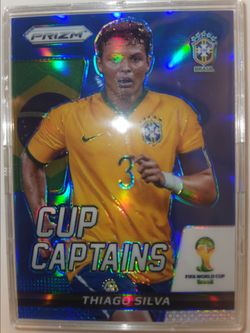 Thiago / Brazil Blue Parallel Prizm Panini Card  184 of 199 (Read Description)