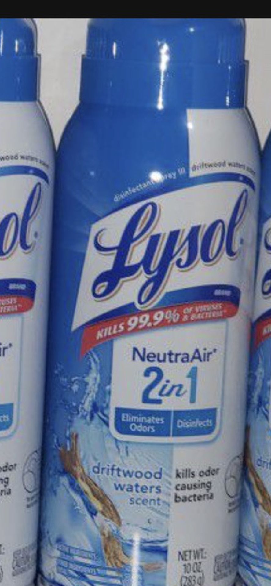 2 In one Lysol disinfectant spray $9 each