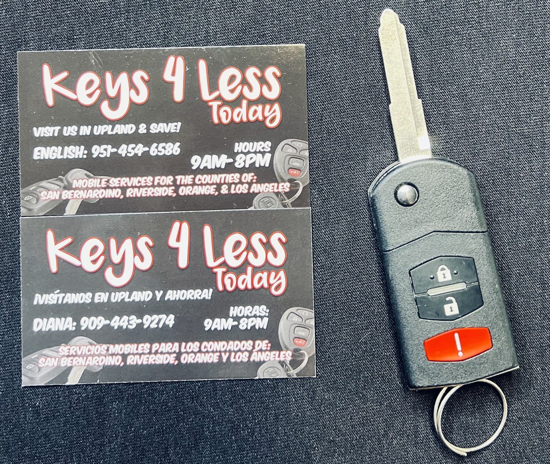 120 in Upland] 2004-16 Mazda Flip Key Duplicate Copy (Mazda 2 3 5