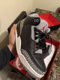 Black Cement Jordan Retro 3’s