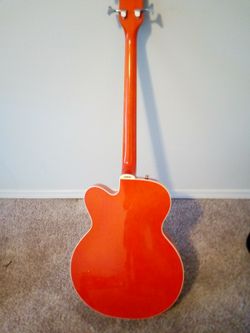 Gretsch Guitar 6119B Broadcaster Bass Trans Orange Electric Bass Guitar 