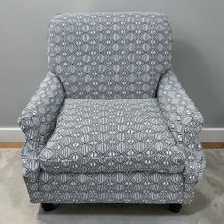 Vintage Modern Geometric Accent Chair | Soft Upholstered Lounge Chair