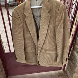 Men’s beige corduroy jacket, size 44 large