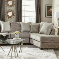 Sectional New Hollywood Silver