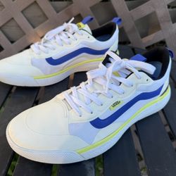 Vans UltraRange EXO MTE True White Blue Neon Lime MENS Size 10.5 Very Good HTF