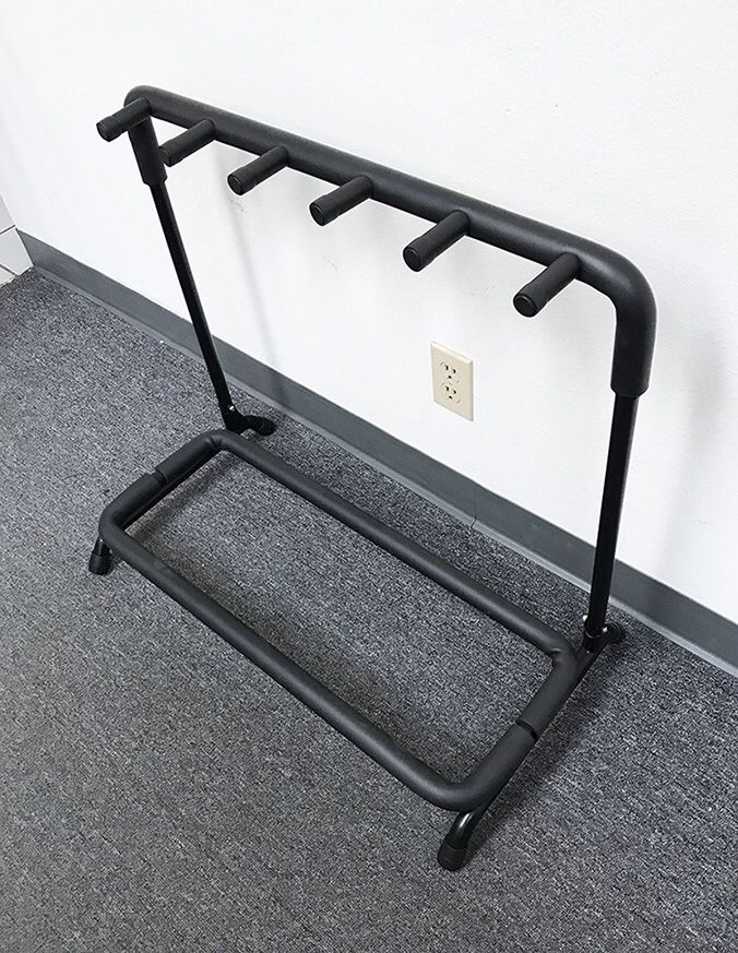 (New in box) $20 Five (5) Multiple Guitar Folding Stand Bass Acoustic Guitar Holder Rack Display