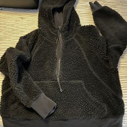 Lululemon Black Crop Half zip hoodie