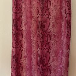 Pink Snakeskin Print Long Skirt (medium) $10